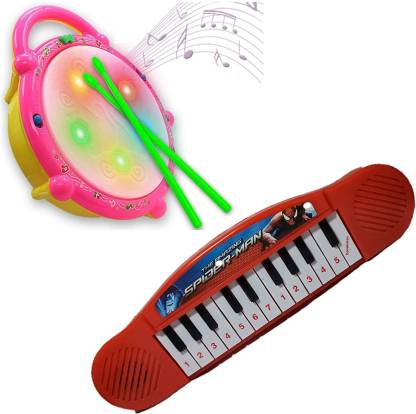 DACKON STUFF Spider man Piano and Battery Operated Musical drum set combo  for kids - Spider man Piano and Battery Operated Musical drum set combo for  kids . Buy spider man toys