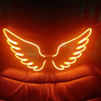 Sameer Graphics Neon Led Sign Wings Design For Home Decor Living Room Wall Gifts Etc Night Lamp In India - Angel Wings Led Wall Light
