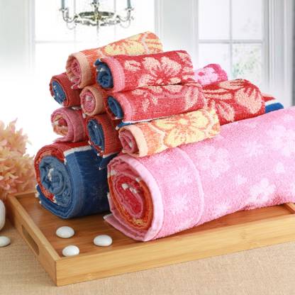 Flipkart SmartBuy Polycotton 400 GSM Bath, Hand, Face Towel Set