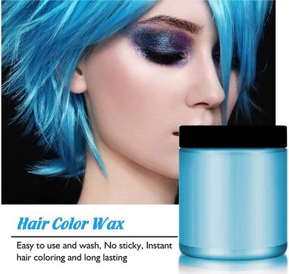 imelda Temporary Color Hair Wax for Perfect Hair Styling Safe Herbal Sky  Blue Hair Wax , Sky Blue - Price in India, Buy imelda Temporary Color Hair  Wax for Perfect Hair Styling