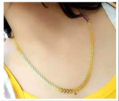 Gold-Plated Plated Brass Chain necklace 