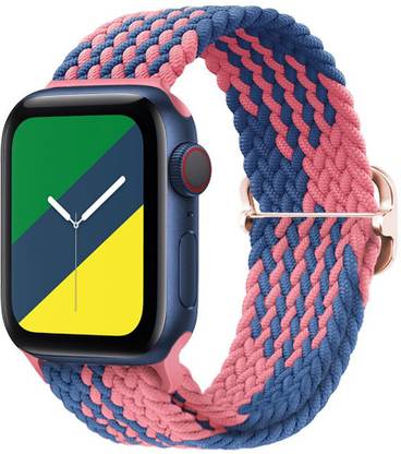 Navy and pink apple watch band