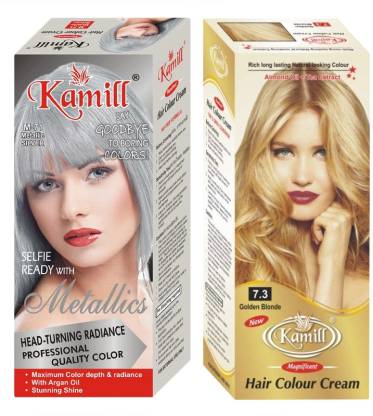 Kamill Silver and Golden Blonde Natural Hair Color (Pack of 2) , Silver,  Golden Blonde - Price in India, Buy Kamill Silver and Golden Blonde Natural Hair  Color (Pack of 2) ,
