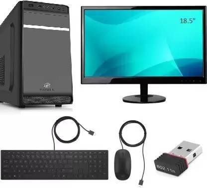 ZOONIS Economical Core i5 (8 GB DDR3/500 GB/120 GB SSD/Windows 10 Pro/1 GB 1GB/18.5 Inch Screen/I5-650-8GB_500-120-18.5LED) with MS Office  (Black)