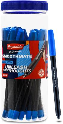 Reynolds Smoothmate Blue Pen Jar Ball Pen  (Pack of 20, Blue)