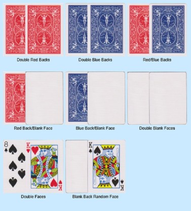 Blue Blank Face Bicycle Cards 