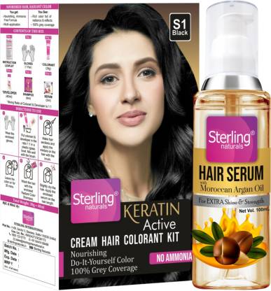 Sterling Hair Serum with Moroccan Argan Oil & Hair Dye Cream For | Soft  Shiny &