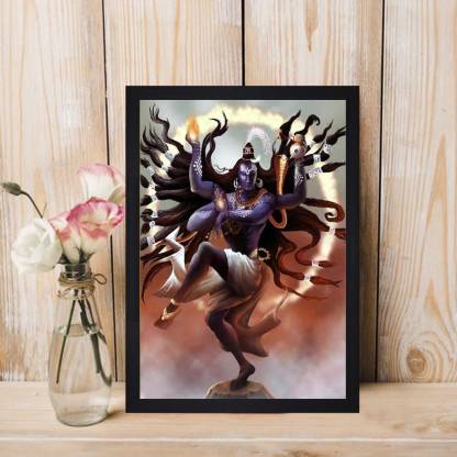 Chaque Decor Lord Shiva Roop Texture Paper Framed Art Print Digital Reprint   inch x  inch Painting Price in India - Buy Chaque Decor Lord  Shiva Roop Texture Paper Framed Art