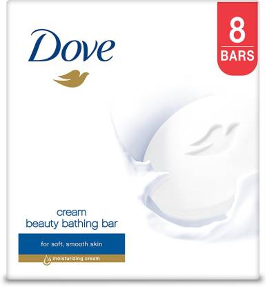[Flipkart Grocery] DOVE Cream Beauty Bar – Soft, Smooth, Moisturised Skin  (8 x 125 g)