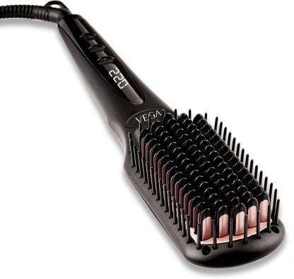 VEGA Black Shine Hair Straightening Brush VHSB-04 Hair Straightener Brush -  VEGA : 