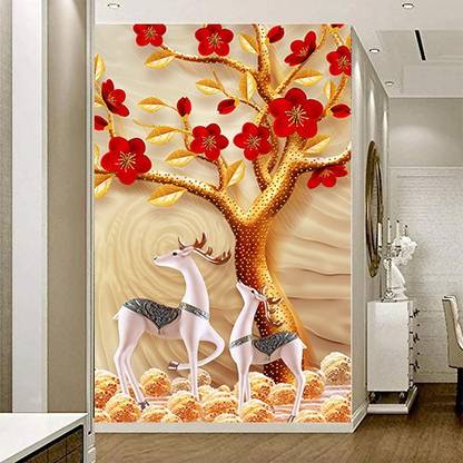UK INTERIOR DESIGN Abstract Multicolor Wallpaper Price in India - Buy UK  INTERIOR DESIGN Abstract Multicolor Wallpaper online at 