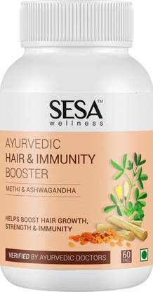 SESA Ayurvedic Hair & Immunity Booster Tablets - Methi, Ashwagandha & More Price in India - Buy SESA Ayurvedic Hair & Immunity Booster Tablets - Methi, Ashwagandha & More online at SESA Ayurvedic Hair & Immunity Booster Tablets - Methi, Ashwagandha & More Price in India - Buy SESA Ayurvedic Hair & Immunity Booster Tablets - Methi, Ashwagandha & More online at