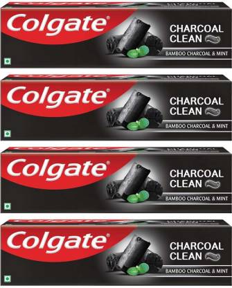 Colgate Bamboo Charcoal Clean & mint (pack of 4 ) Toothpaste  (480 g, Pack of 4)