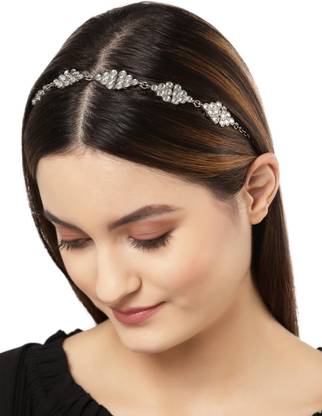 Karatcart Oxidised Silver Diamond Shape Kundan Hairband Hair Chain Price in India - Buy Karatcart Oxidised Silver Diamond Shape Kundan Hairband Hair Chain online at Karatcart Oxidised Silver Diamond Shape Kundan Hairband Hair Chain Price in India - Buy Karatcart Oxidised Silver Diamond Shape Kundan Hairband Hair Chain online at
