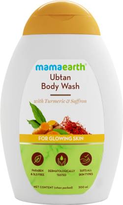 MamaEarth Ubtan Body Wash With Turmeric and Saffron for Glowing Skin