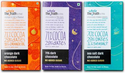 The Whole Truth 71% Dark Chocolate Combo No Added Sugar Sweetened Only