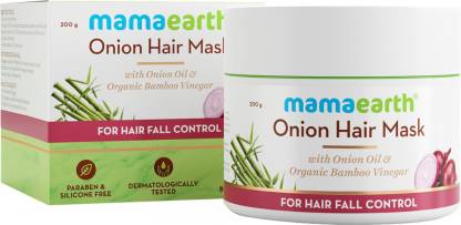 MamaEarth Onion Hair Mask For Dry & Frizzy Hair, Controls Hairfall