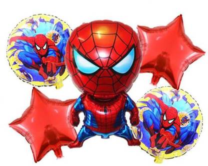 | Giftzadda Printed SPIDERMAN CARTOON THEME FOIL BALLOONS BOUQUET (18 INCH , PACK OF 5) FOR BIRTHDAYS AND THEME PARTY CELEBRATION DECORATION Balloon - Balloon | Giftzadda Printed SPIDERMAN CARTOON THEME FOIL BALLOONS BOUQUET (18 INCH , PACK OF 5) FOR BIRTHDAYS AND THEME PARTY CELEBRATION DECORATION Balloon - Balloon