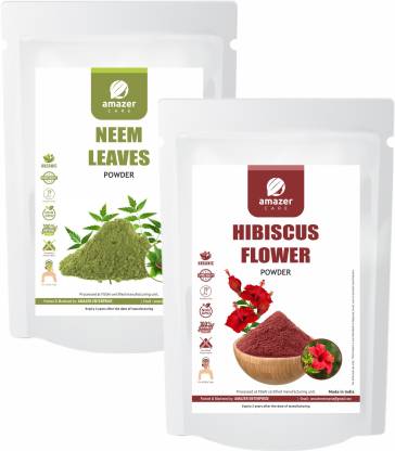 Amazer Care Hibiscus+Neem Powder Combo for Hair Growth, Anti Dandruff, 2  Pouches, 175+150 gm - Price in India, Buy Amazer Care Hibiscus+Neem Powder  Combo for Hair Growth, Anti Dandruff, 2 Pouches, 175+150
