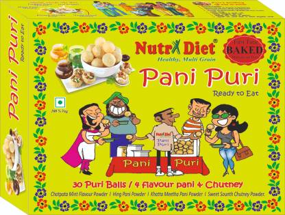Nutridiet BAKED PANI PURI KIT 30 nos Price in India - Buy Nutridiet BAKED  PANI PURI KIT 30 nos online at 