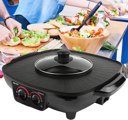 non stick hot pot with divider