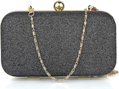 Womens black clutch bag clearance