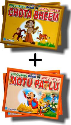 Colouring Book Combo Set Of 2 Book [ Chhota Bheem & Motu Patlu ] For Kids &  Childrens | Fun Activity Colouring Book: Buy Colouring Book Combo Set Of 2  Book [