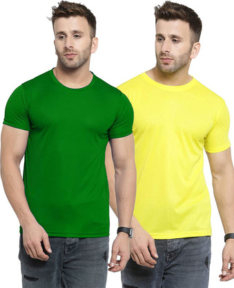 Dark green and yellow shirt clearance