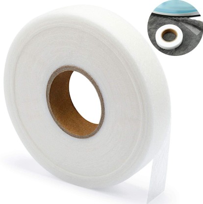 LUTER 1cmx70 Yard Iron-On Fabric Fusing Tape Adhesive Fusible Web Tape for Hemming Broken Clothes Jeans Fabric 