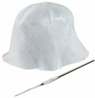 FEGURO Reusable Rubber Silicon Hair Coloring Highlighting Bleaching Cap  with Hook Price in India - Buy FEGURO Reusable Rubber Silicon Hair Coloring  Highlighting Bleaching Cap with Hook online at 