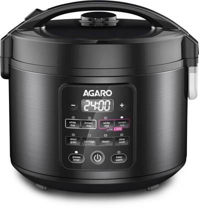 AGARO Regal Electric Rice Cooker, 3L, Black