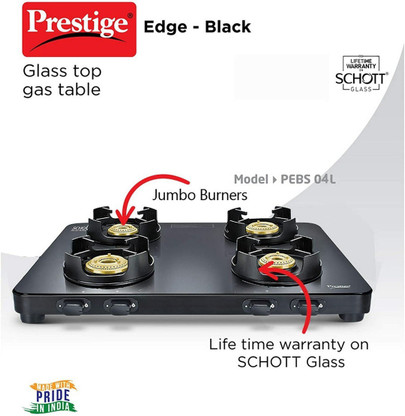 prestige gas stove 4 burner flipkart