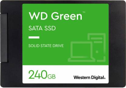 WESTERN DIGITAL WD Green SATA 240 GB Desktop, Laptop Internal Solid State Drive (SSD) (WDS240G3G0A)  (Interface: SATA, Form Factor: 2.5 Inch)