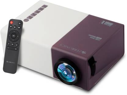 ZEBRONICS ZEB-PIXAPLAY 11 LED with FHD1080p support, built in speaker,Dual power input (1500 lm) Portable Projector  (White)