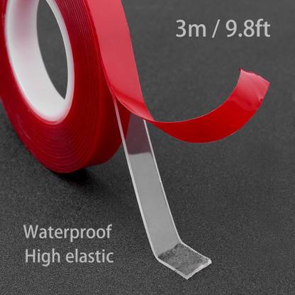 Akt Red Double Sided Tape 3mm Pack Of 2 3 M Double Sided Tape Price In India Buy Akt Red Double Sided Tape 3mm Pack Of 2 3 M Double Sided Tape Online