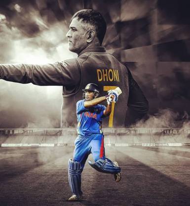 MS DHONI POSTER, Mahendra Singh Dhoni POSTER, Cricketer Poster for Wall ...