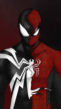 Spider Man Custom Symbiote Red Suit Split Matte Finish Poster Paper Print -  Animation & Cartoons posters in India - Buy art, film, design, movie,  music, nature and educational paintings/wallpapers at 
