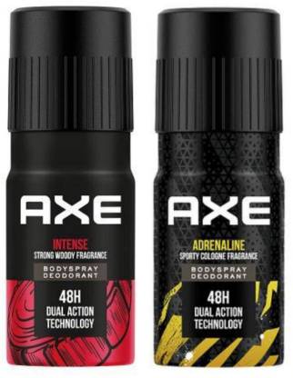 beeld regiment levend AXE Intense & Adrenaline Deodorant Spray 150ml Pack Of 2 Deodorant Spray -  For Men & Women - Price in India, Buy AXE Intense & Adrenaline Deodorant  Spray 150ml Pack Of 2
