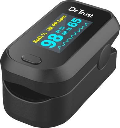 Dr. Trust (USA) Model 210 FingerTip Oxy meter Finger Oxygen Saturation Heart Rate Monitor Pulse Oximeter  (Black)