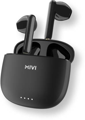 Mivi DuoPods F40 with 50 Hrs Playtime I13mm Drivers|Made in India| Deep Bass Bluetooth Headset  (Black, True Wireless)