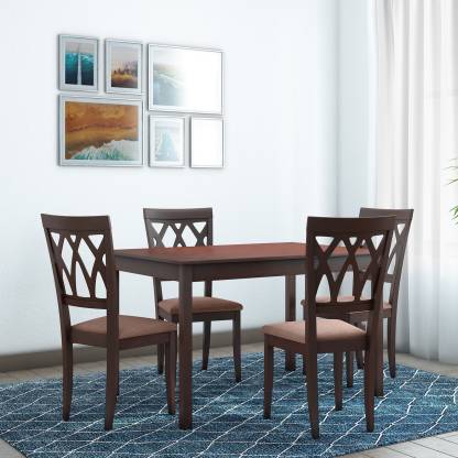 Home By Nill Peak Solid Wood 4, Wooden Dining Table Set 4 Seater Below 5000