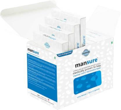 ManSure Ayurvedic Reproductive Health Supplement for Men – 1 Box (100 Capsules)