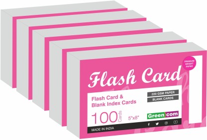 White 1 Pack Blank Index Cards 3 x 5 Inch Card 100-Count 