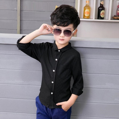 Black shirt for 13 year old boy clearance