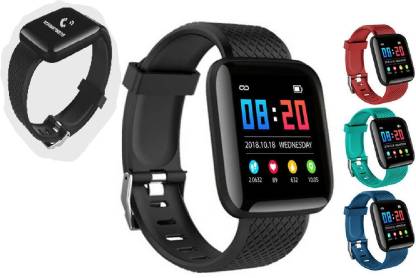 Bymaya JQ113-ID116 MAX HEART RATE MULTI FACES SMART WATCH BLACK(PACK OF ...