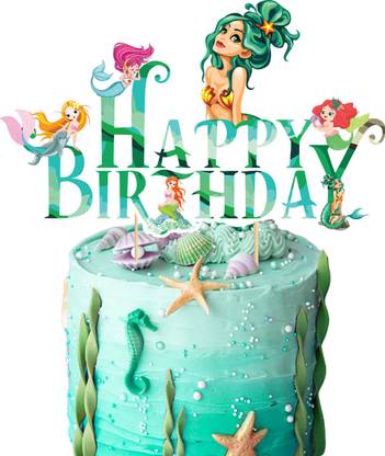 Zyozi Mermaid Cake Topper Mermaid Party Cake Decoration For Under The Sea Party Theme Cake Topper Price In India Buy Zyozi Mermaid Cake Topper Mermaid Party Cake Decoration For Under The