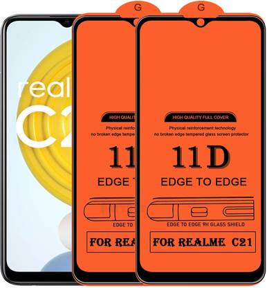 MOHSUM Edge To Edge Tempered Glass for Realme C21 Price in ...