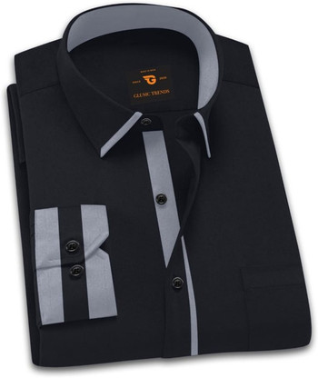 Men Printed Casual Black Shirt Price in