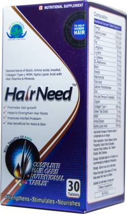 HairNeed Complete Hair Care Nutritional Tablet Price in India - Buy  HairNeed Complete Hair Care Nutritional Tablet online at 