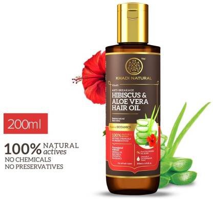 KHADI NATURAL Hibiscus & Aloe Vera Hair Oil-Powered Botanics Hair Oil -  Price in India, Buy KHADI NATURAL Hibiscus & Aloe Vera Hair Oil-Powered  Botanics Hair Oil Online In India, Reviews, Ratings
